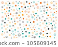 seamless pattern with horror pumpkin circles 105609145