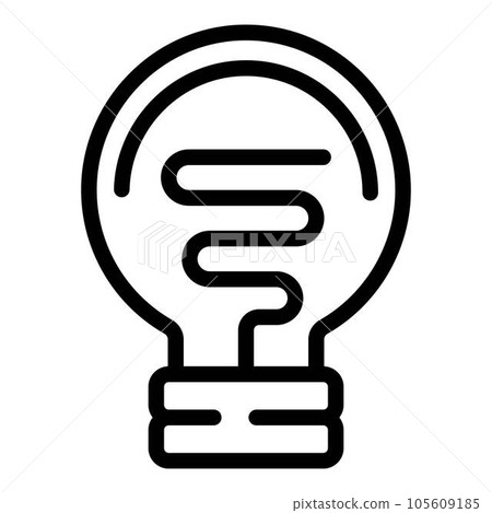 Creative bulb idea icon. Outline creative bulb idea vector icon for web design isolated on white background Creative bulb idea icon. Outline creative bulb idea vector icon for web design isolated on white background 105609185
