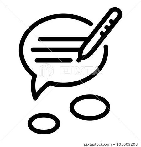 Writing idea icon. Outline writing idea vector icon for web design isolated on white background 105609208