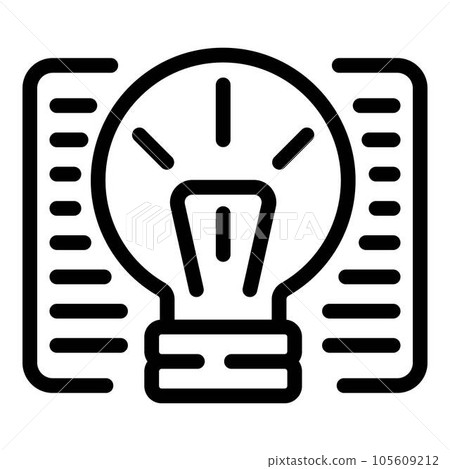 Main idea icon. Outline main idea vector icon for web design isolated on white background Main idea icon. Outline main idea vector icon for web design isolated on white background 105609212