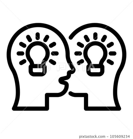 Creative minds icon. Outline creative minds vector icon for web design isolated on white background 105609234