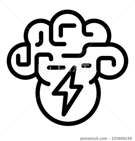 Solution idea icon. Outline solution idea vector icon for web design isolated on white background 105609249