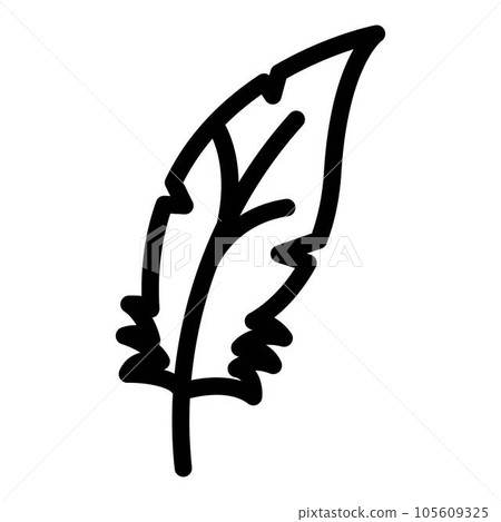 Quill feather icon. Outline quill feather vector icon for web design isolated on white background 105609325