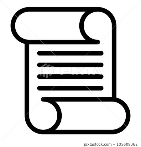 Scenario scroll icon. Outline scenario scroll vector icon for web design isolated on white background 105609362