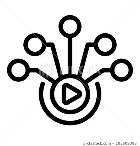 Movie roles icon. Outline movie roles vector icon for web design isolated on white background 105609398