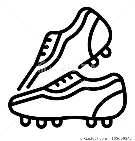 Man football boots icon. Outline man football boots vector icon for web design isolated on white background Man football boots icon. Outline man football boots vector icon for web design isolated on white background 105609542