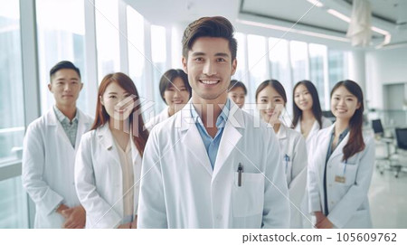 在醫院工作的醫生、醫生和醫療團隊（生成式 AI） 105609762