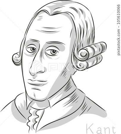 Immanuel Kant. German philosopher. vector illustration Immanuel Kant. German philosopher. vector illustration 105610066
