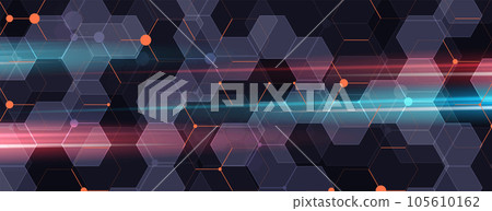 Abstract hexagon background. Technology poligonal design. Digital futuristic minimalism 105610162