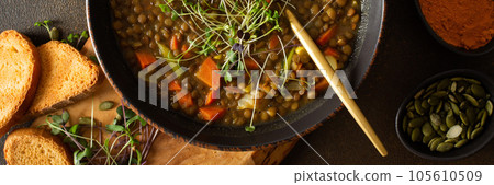Healthy lentil soup Healthy lentil soup 105610509