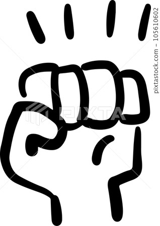 Supporting clenched fist Left hand Supporting clenched fist Left hand 105610602
