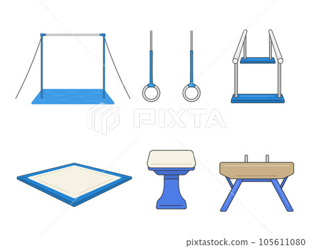 每個體操比賽的設備插圖集 105611080