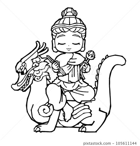 Fudo Myoo Eight Great Doji, Agattatsu Doji (monochrome) 105611144