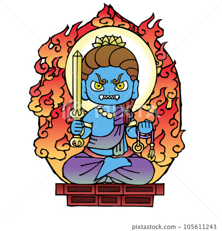 不動明王(2,坐像,藍色 不動明王(2,坐像,藍色 105611243