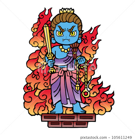 不動明王（立像，藍色） 105611249