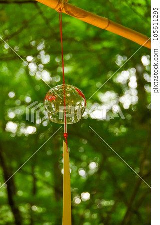 Summer in Japan Scenery with swaying wind chimes 105611295