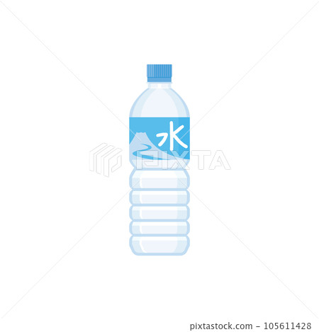 500 ml of PET bottled water 105611428