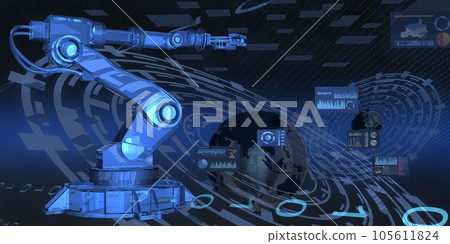 DX, manufacturing IoT and robot automation DX, manufacturing IoT and robot automation 105611824