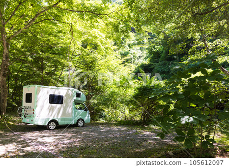 Camper in the forest 105612097