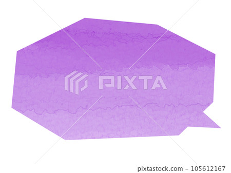 purple speech bubble in watercolor style 105612167