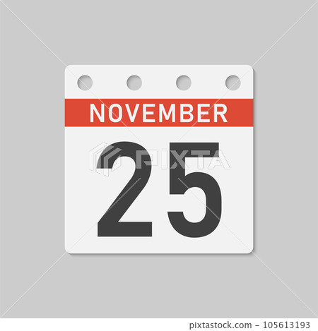 Icon page calendar day - 25 November 105613193