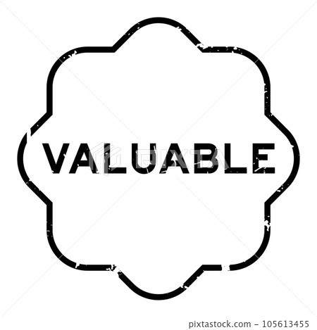 Grunge black valuable word rubber seal stamp on white background Grunge black valuable word rubber seal stamp on white background 105613455