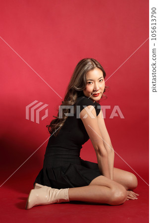 Woman in Red 105613790