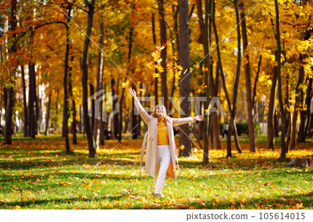 ?appy young woman having fun with leaves in autumn park. ?appy young woman having fun with leaves in autumn park. 105614015