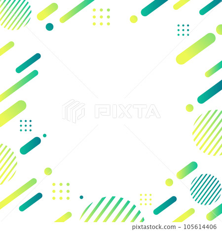 Green geometric pattern background material square Green geometric pattern background material square 105614406
