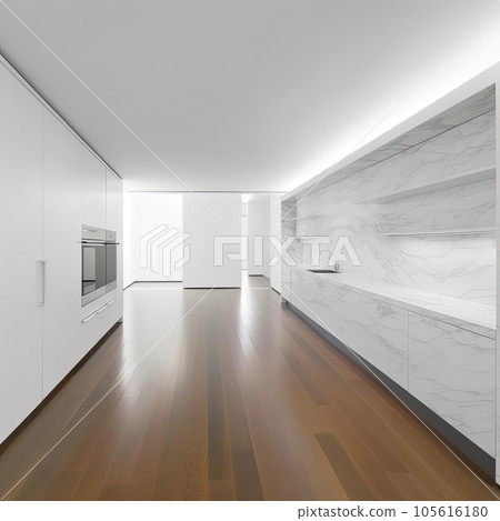 Interior of a modern new house with white walls Interior of a modern new house with white walls 105616180