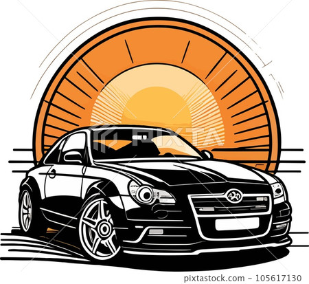 Super lovely sport car summer vector art 105617130