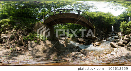 Tokoni Falls Spherical Perimeter Panorama 105618369