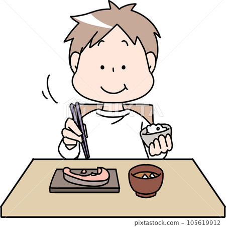 肥胖男人吃東西 105619912