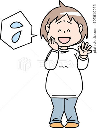 Obese woman who refrains 105619933