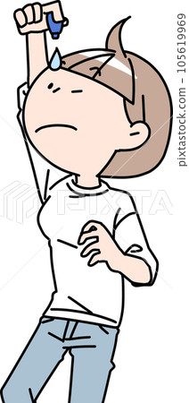 A woman who drops it A woman who drops it 105619969