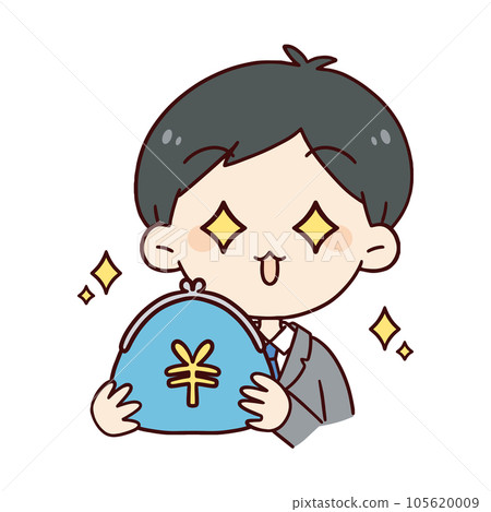 smiling man with big wallet smiling man with big wallet 105620009