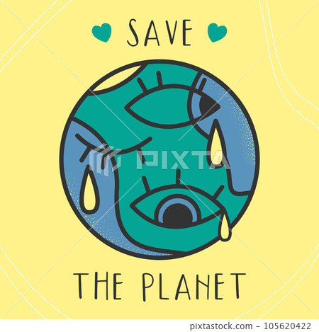 green circle isolated.Saving planet concept emblem green circle isolated.Saving planet concept emblem 105620422