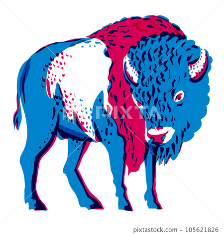 American Bison Risograph American Bison Risograph 105621826