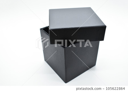 black paper box on white background, packaging industry black paper box on white background, packaging industry 105622864