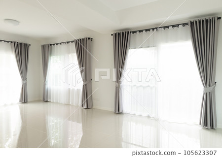 Curtain window interior decoration in living room Curtain window interior decoration in living room 105623307
