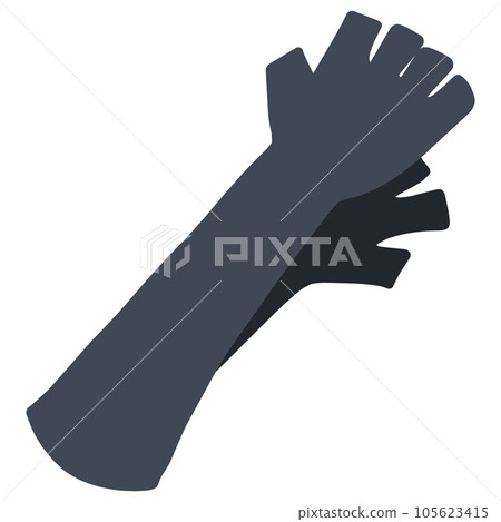 Illustration of a black arm cover for sun protection Illustration of a black arm cover for sun protection 105623415