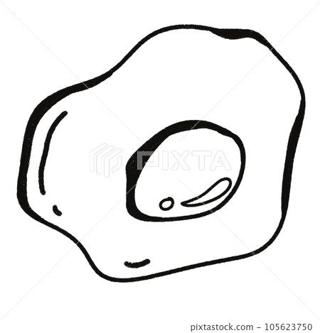 Leaf  black and white  stripes lined design  design  vegetable fruit  sea  child  learning teaching  drawing book  book coloring book  development picture without color  Flower clump of grass   105623750