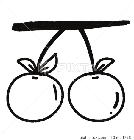 Leaf  black and white  stripes lined design  design  vegetable fruit  sea  child  learning teaching  drawing book  book coloring book  development picture without color  Flower clump of grass   105623758