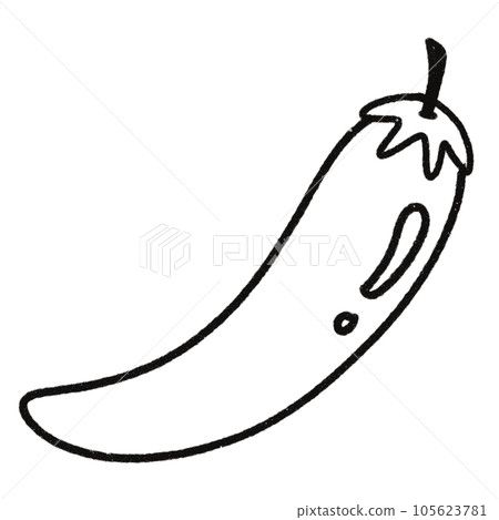 Leaf  black and white  stripes lined design  design  vegetable fruit  sea  child  learning teaching  drawing book  book coloring book  development picture without color  Flower clump of grass   105623781