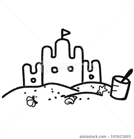 Leaf  black and white  stripes lined design  design  vegetable fruit  sea  child  learning teaching  drawing book  book coloring book  development picture without color  Flower clump of grass   105623803