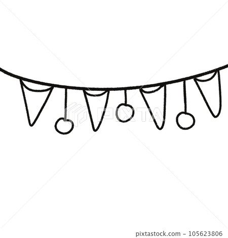 Leaf  black and white  stripes lined design  design  vegetable fruit  sea  child  learning teaching  drawing book  book coloring book  development picture without color  Flower clump of grass   105623806