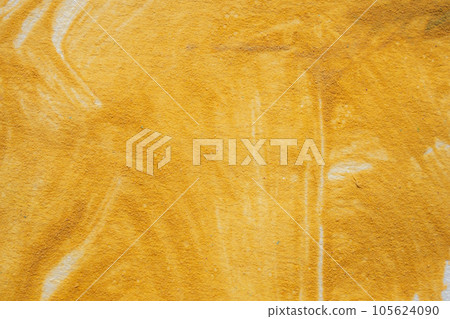 Abstract yellow watercolor paint paper background texture 105624090