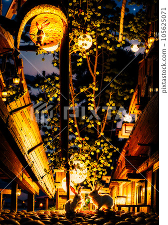 Scenery with rabbits Scenery with rabbits 105625071