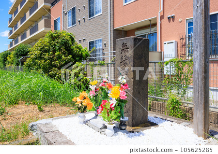 The grave of an unrelated Buddha in front of the housing complex The grave of an unrelated Buddha in front of the housing complex 105625285
