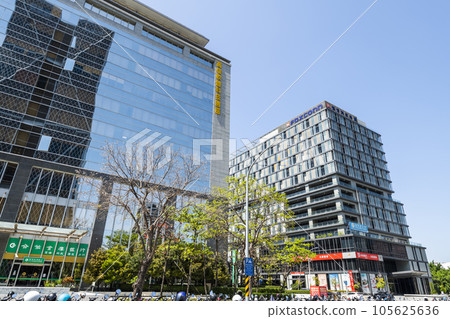Building view of Kaohsiung Software Technology Park in Taiwan. Located in Kaohsiung Multifunctional Economic and Trade Park. 105625636